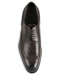 Hugo Boss Leather Lace Up Wingtip Shoes