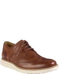 Cole Haan Lunargrand Wingtip Oxford Woodbury Leather Lace Up Shoes