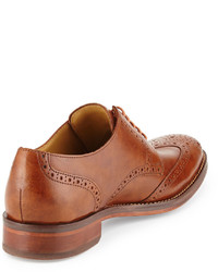 Cole Haan Madison Wing Tip Oxford Lace Up British Tan