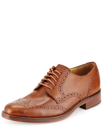 Cole Haan Madison Wing Tip Oxford Lace Up British Tan