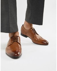 Ted Baker Ollivur Brogue Shoes In Tan Leather