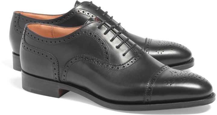 Brooks Brothers Peal Co Medallion Perforated Captoes, $388 | Brooks ...