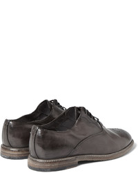 Dolce & Gabbana Perforated Burnished Leather Oxford Shoes
