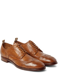 Officine Creative Princeton Washed Leather Wingtip Brogues
