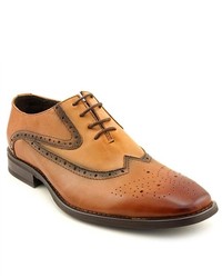 Robert Wayne Verona Brown Wingtip Leather Oxfords Shoes