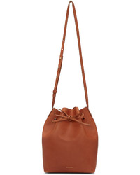 Mansur Gavriel Brown Leather Bucket Bag