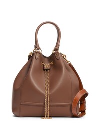 Fendi Grace Leather Bucket Bag