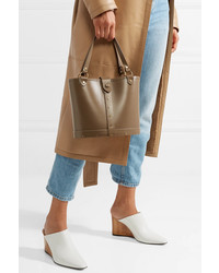 The Row Leather And Wood Shoulder Bag