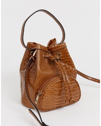 ASOS DESIGN Mini Croc Bucket Bag