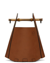 Loewe Tan Bucket Bamboo Bag