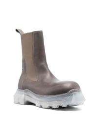 Rick Owens Beatle Bozo Leather Ankle Boots
