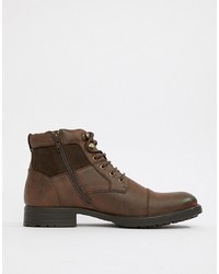 New Look Boots With Zip Detail In Brown