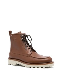 Bally Embossed Logo Lace Up Boots