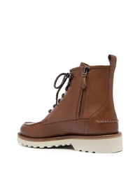 Bally Embossed Logo Lace Up Boots