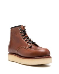 Kenzo Polished Leather Lace Up Boots