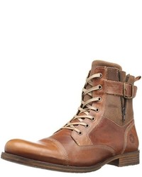 Steve Madden Saxonn Leather Lace Up Casual Boots