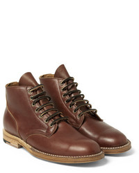 Viberg Leather Lace Up Boots