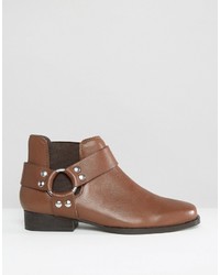 Asos Altico Leather Western Chelsea Boots