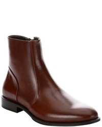 a. testoni Basic Black Leather Chelsea Ankle Boots
