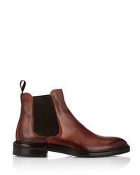 Barneys New York Burnished Leather Chelsea Boots