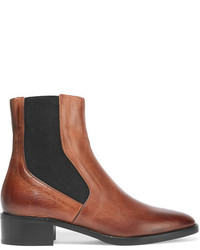 Vince Carrington Burnished Leather Chelsea Boots Tan