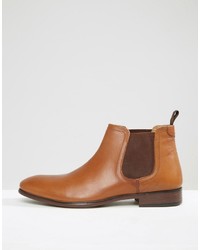 Red Tape Chelsea Boots In Tan Leather