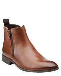 Clarks Chart Zip Brown Leather Boots