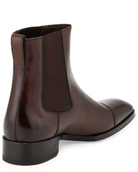 Tom Ford Gianni Leather Chelsea Boot Brown