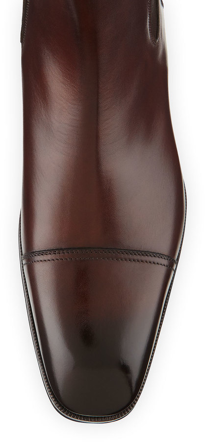 Tom Ford Gianni Leather Chelsea Boot Brown, $1,990 | Bergdorf Goodman |  Lookastic