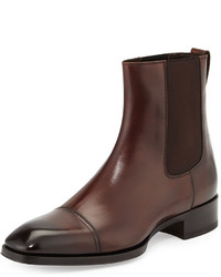 Tom Ford Gianni Leather Chelsea Boot Brown