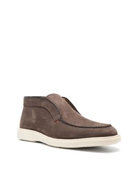 Santoni Leather Slip On Boots