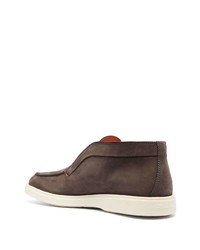 Santoni Leather Slip On Boots