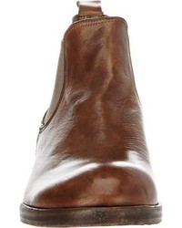 Elia Maurizi Oiled Leather Chelsea Boots Nude