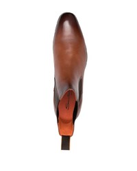 Santoni Polished Leather Chelsea Boot