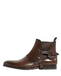 Santoni Belted Leather Chelsea Boots, $1,155 | LUISAVIAROMA | Lookastic