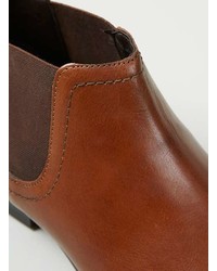 Topman Tan Leather Chelsea Boots