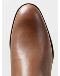 Topman Tan Leather Chelsea Boots
