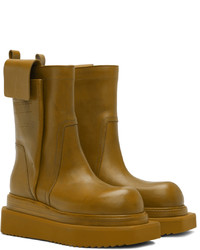 Rick Owens Yellow Pull On Fogpocket Cyclops Boots