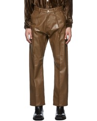 Brown Leather Chinos