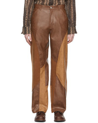Andersson Bell Brown Faux Leather Trousers