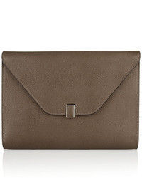 Valextra Isis Textured Leather Clutch
