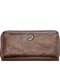 Mancini Leather Goods Ladies Clutch Wallet Brown Ladies Small Wallets