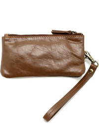 Latico Leathers Zoey Brown Leather Wristlet