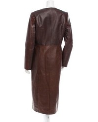 Protagonist Leather Long Coat W Tags