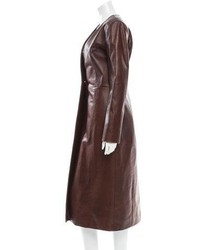 Protagonist Leather Long Coat W Tags