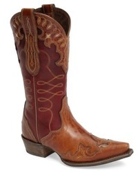 Brown Leather Cowboy Boots
