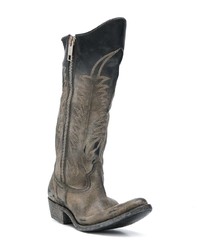 Golden Goose Deluxe Brand Distressed Zipped Western Boots