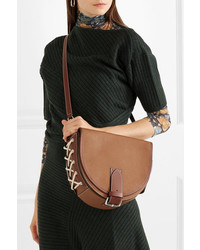 JW Anderson Bike Lace Up Smooth And Textured Leather Shoulder Bag