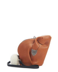 Loewe Bunny Western Leather Geunine Shearling Crossbody Bag