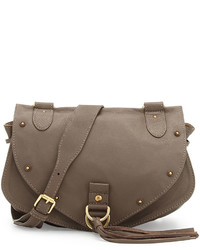 See by Chloe Collins Leather Tassel Flap Crossbody Bag Taupe